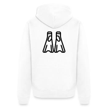 Schnorcheln - Unisex Premium Bio Zip Hoodie - Weiß - Hinten - Thijin (182cm)