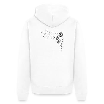 Pissenlit - Veste à capuche bio Premium Unisexe - blanc - Dos - Thijin (182cm)