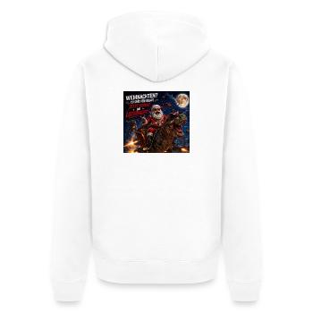 Liefernacht Weihnachtsmann Dino Humor Spruch Wild - Unisex Premium Bio Zip Hoodie - Weiß - Hinten - Thijin (182cm)