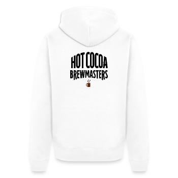 Heißer Kakao-Meisterschaft - Unisex Premium Bio Zip Hoodie - Weiß - Hinten - Thijin (182cm)