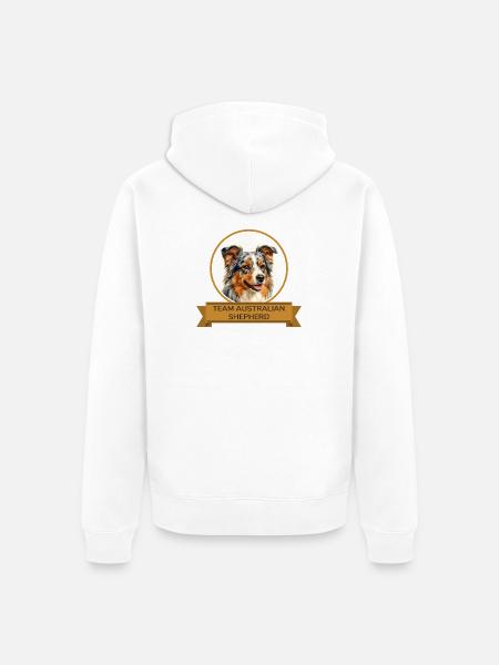 Team Australian Shepherd - Unisex Premium Bio Zip Hoodie - Weiß