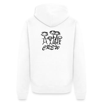 Famille équipe Crew - Veste à capuche bio Premium Unisexe - blanc - Dos - Thijin (182cm)