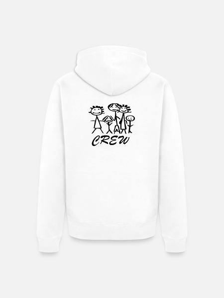 Famille équipe Crew - Veste à capuche bio Premium Unisexe - blanc