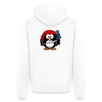 pirates Pirate Penguin - Veste à capuche bio Premium Unisexe - blanc - Dos - Thijin (182cm)