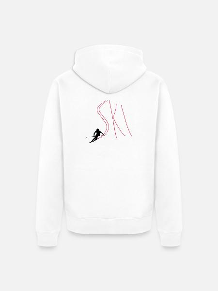 Ski - Veste à capuche bio Premium Unisexe - blanc