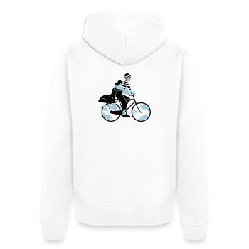 Transport Douceur - Veste à capuche bio Premium Unisexe - blanc - Dos - Thijin (182cm)