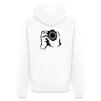 photographer - Unisex Premium Organic Zip Hoodie - white - Back - Thijin (182cm)