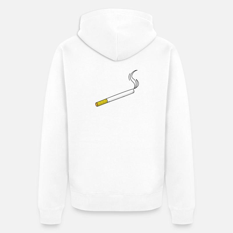 Fumer la cigarette - Veste à capuche bio Premium Unisexe - blanc