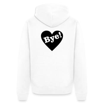 Bye! Goodbye heart - Unisex Premium Organic Zip Hoodie - white - Back - Thijin (182cm)