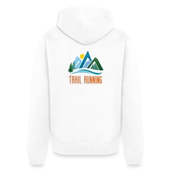 Trail Running - Veste à capuche bio Premium Unisexe - blanc - Dos - Thijin (182cm)