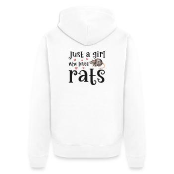 Rat Rats - Unisex Premium Organic Zip Hoodie - white - Back - Thijin (182cm)