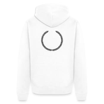 Laurel wreath - Unisex Premium Organic Zip Hoodie - white - Back - Thijin (182cm)