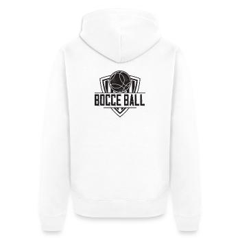 Bocce Spruch Bocce Ball mit Jack Bocci Game Bocce - Unisex Premium Bio Zip Hoodie - Weiß - Hinten - Thijin (182cm)
