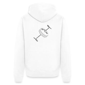 Khoudrouf jeu d'enfant - Veste à capuche bio Premium Unisexe - blanc - Dos - Thijin (182cm)
