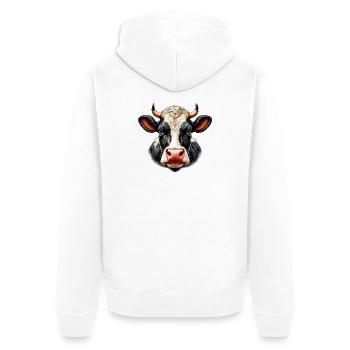 Vache - Veste à capuche bio Premium Unisexe - blanc - Dos - Thijin (182cm)