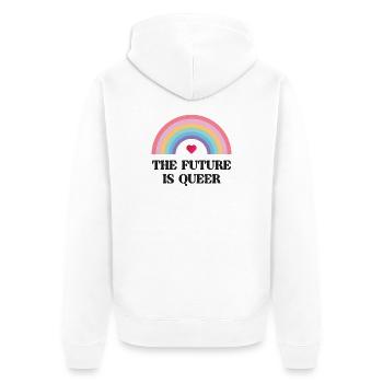 Mois de la fierté LGBT - L’avenir est queer - Veste à capuche bio Premium Unisexe - blanc - Dos - Thijin (182cm)