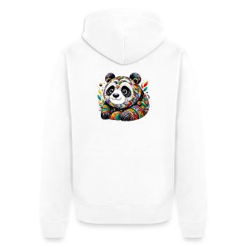 Panda - Veste à capuche bio Premium Unisexe - blanc - Dos - Thijin (182cm)