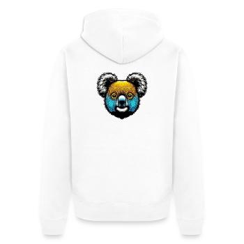 Koala - Unisex Premium Organic Zip Hoodie - white - Back - Thijin (182cm)