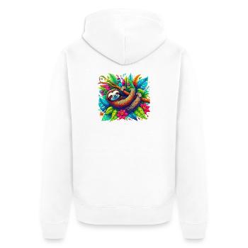 Paresse - Veste à capuche bio Premium Unisexe - blanc - Dos - Thijin (182cm)