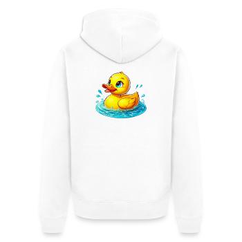 Caneton Canard Canard Canard - Veste à capuche bio Premium Unisexe - blanc - Dos - Thijin (182cm)