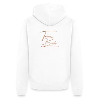 L’équipe de la mariée ! Personnalisable - Veste à capuche bio Premium Unisexe - blanc - Dos - Thijin (182cm)
