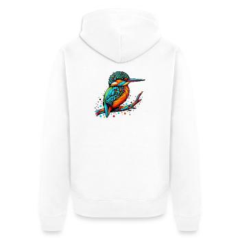 Martin-pêcheur - Veste à capuche bio Premium Unisexe - blanc - Dos - Thijin (182cm)