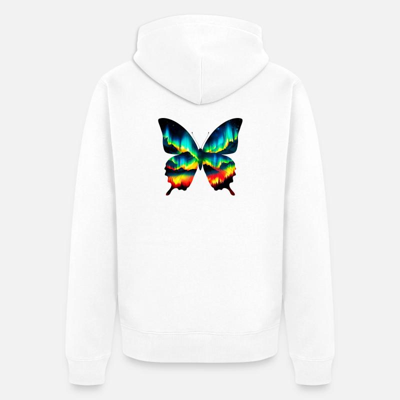 Papillon - Veste à capuche bio Premium Unisexe - blanc