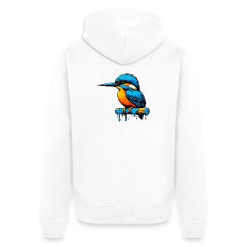 Martin-pêcheur - Veste à capuche bio Premium Unisexe - blanc - Dos - Thijin (182cm)