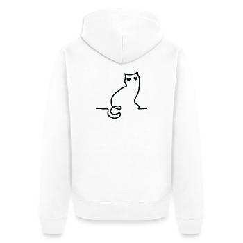 Chat - Veste à capuche bio Premium Unisexe - blanc - Dos - Thijin (182cm)