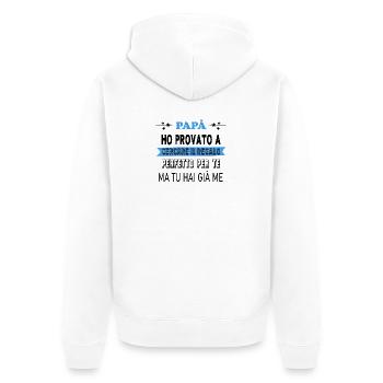 Perfect Gift for Dad - Unisex Premium Organic Zip Hoodie - white - Back - Thijin (182cm)