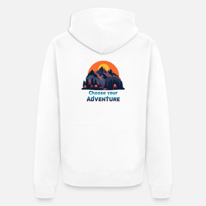 Aventure de jeu rétro - Veste à capuche bio Premium Unisexe - blanc