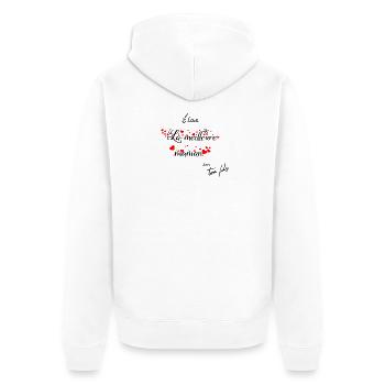 Élue meilleure maman par ton fils (v02) - Veste à capuche bio Premium Unisexe - blanc - Dos - Thijin (182cm)