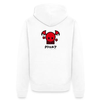 Cthulhu japonais kawaii - Veste à capuche bio Premium Unisexe - blanc - Dos - Thijin (182cm)