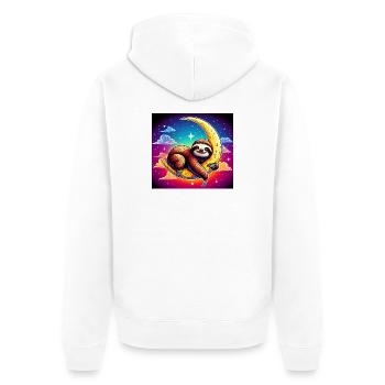 paresse - Veste à capuche bio Premium Unisexe - blanc - Dos - Thijin (182cm)