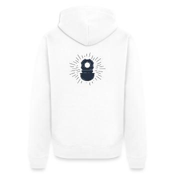 Nautic Design Casque de plongée en haute mer Imprimer - Veste à capuche bio Premium Unisexe - blanc - Dos - Thijin (182cm)