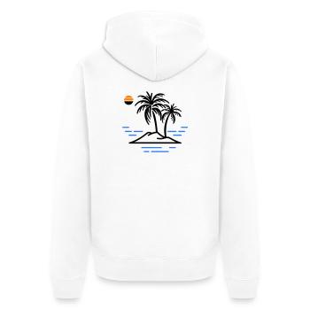 Île Palm - Veste à capuche bio Premium Unisexe - blanc - Dos - Thijin (182cm)