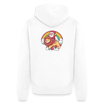 Lion Père Noël Noël - Veste à capuche bio Premium Unisexe - blanc - Dos - Thijin (182cm)