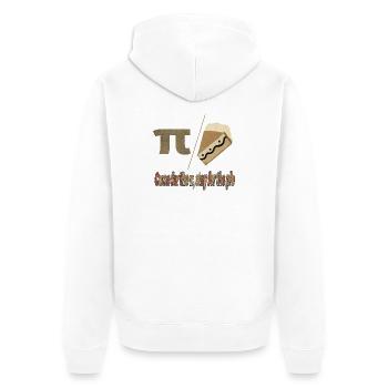 Pi Pie Pun Tee - Unisex Premium Bio Zip Hoodie - Weiß - Hinten - Thijin (182cm)