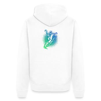 Pure handball focus for men - Unisex Premium Organic Zip Hoodie - white - Back - Thijin (182cm)