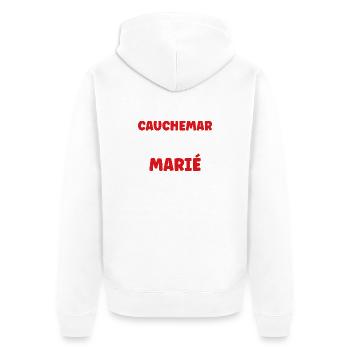 I had a nightmare: married - Unisex Premium Organic Zip Hoodie - white - Back - Thijin (182cm)