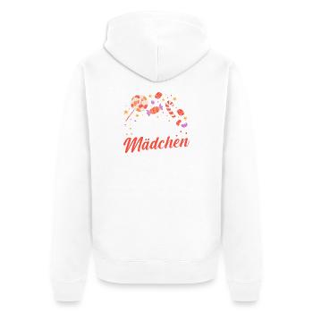 Sweets Sweet Tooth Cute Girl - Unisex Premium Organic Zip Hoodie - white - Back - Thijin (182cm)