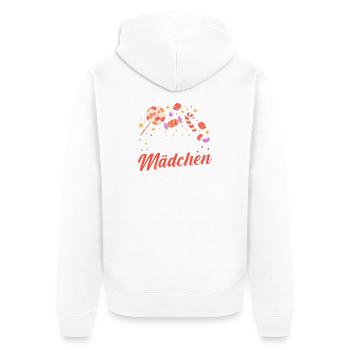 Sweets Sweet Tooth Cute Girl - Unisex Premium Organic Zip Hoodie - white - Back - Thijin (182cm)