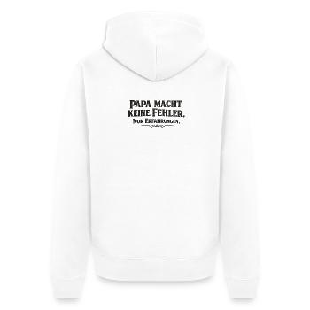 Dad Makes No Mistakes Gift Saying - Unisex Premium Organic Zip Hoodie - white - Back - Thijin (182cm)