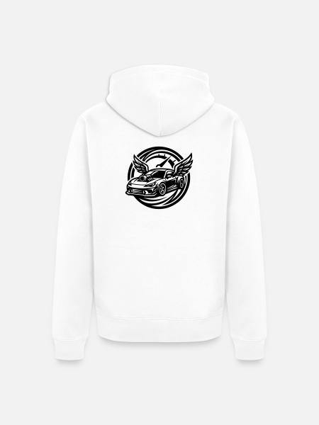 Auto Tuning Tacho - Unisex Premium Bio Zip Hoodie - Weiß