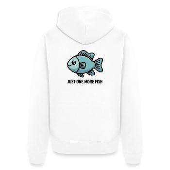 Nur noch ein Geschenk für Fisch-Cartoon-Aquarienliebhaber - Unisex Premium Bio Zip Hoodie - Weiß - Hinten - Thijin (182cm)