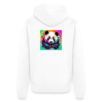 panda - Veste à capuche bio Premium Unisexe - blanc - Dos - Thijin (182cm)