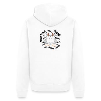 Mom Seagull Funny Mama Seagulls Mother's Day Humor - Unisex Premium Organic Zip Hoodie - white - Back - Thijin (182cm)