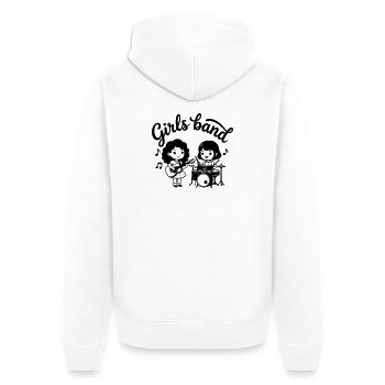 groupe féminin - Veste à capuche bio Premium Unisexe - blanc - Dos - Thijin (182cm)