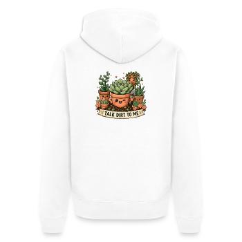 Talk dirt to me, honey - Unisex Premium Organic Zip Hoodie - white - Back - Thijin (182cm)
