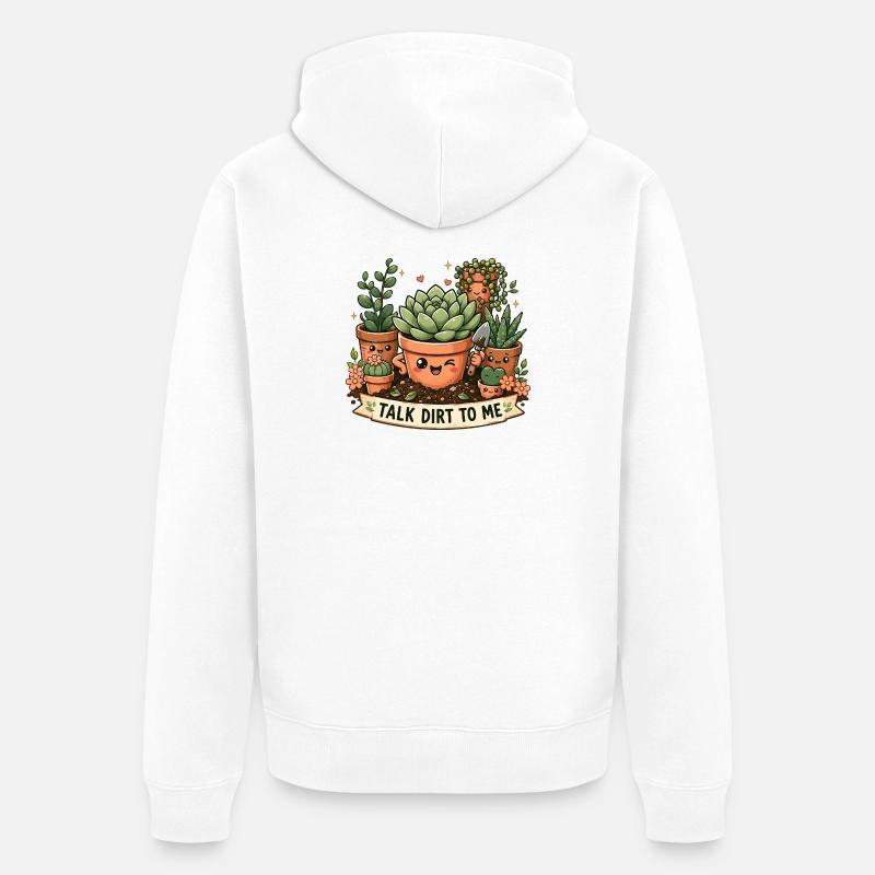 Sprich Dreck Mit Mir, Süße - Unisex Premium Bio Zip Hoodie - Weiß